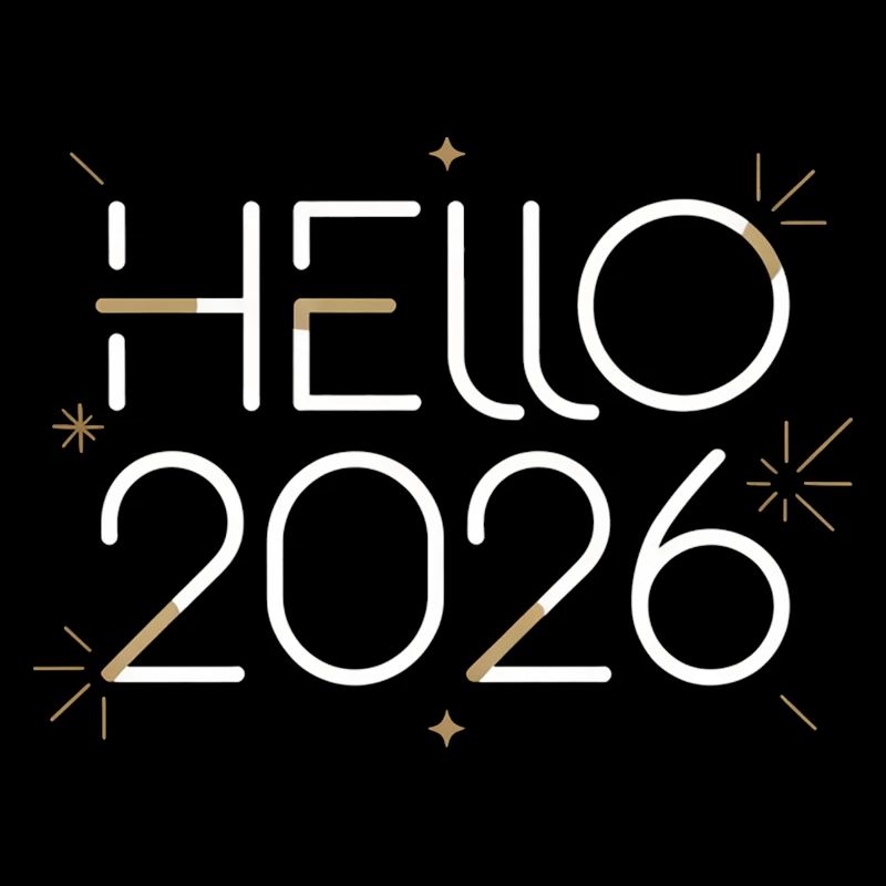 Hello 2026 Neon Sign
