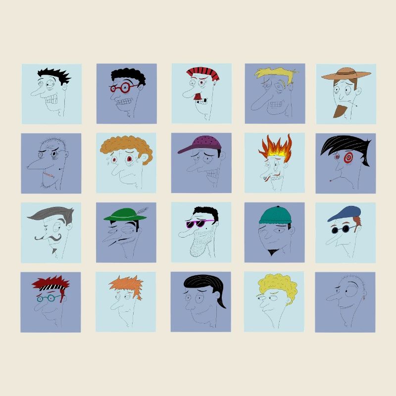 All Faces bisher Sammlung Nr. 1