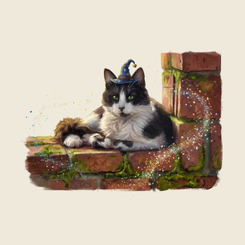Le Sorcier Chat sur le Mur