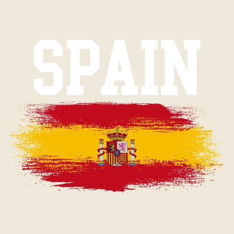 Traces de brosse du drapeau espagnol