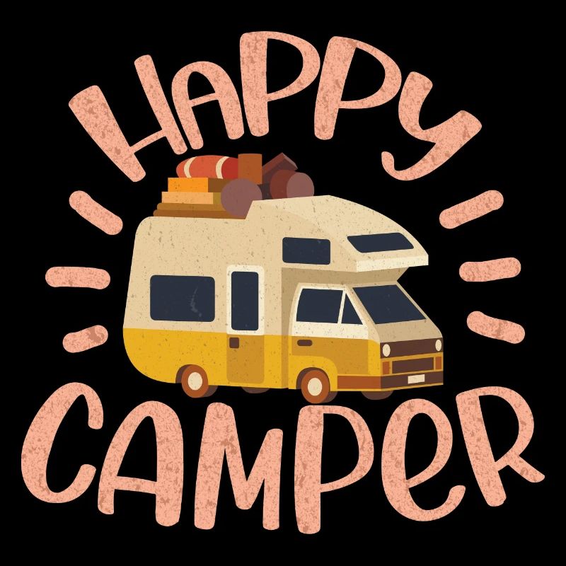 Happy Camper, Hiking & Camping Lover, Camper Gift