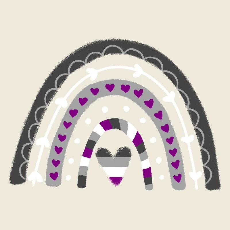 Asexual Pride Boho Rainbow