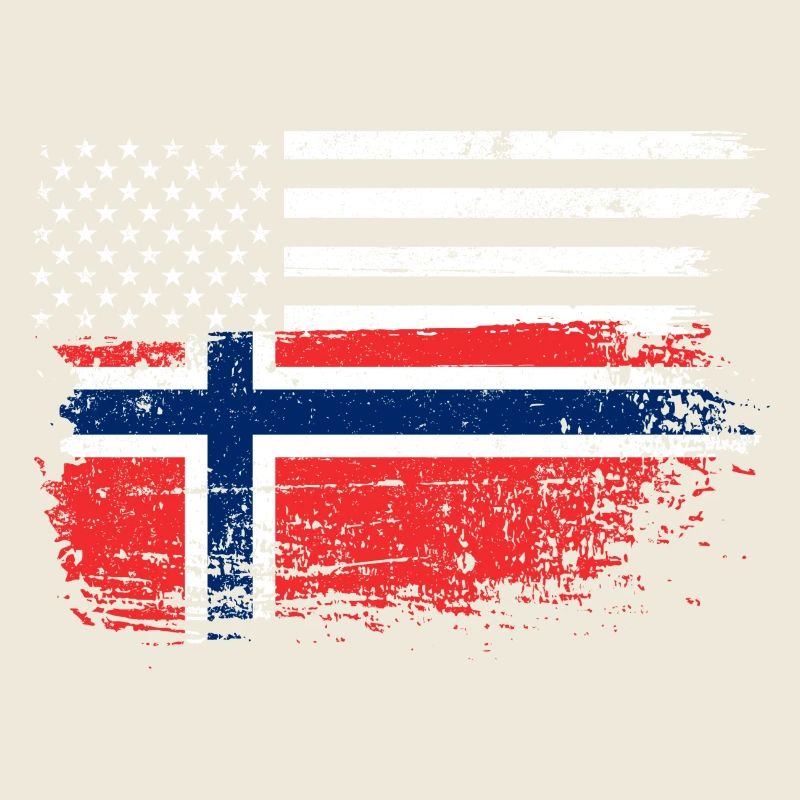 Grunge États-Unis Norvège Drapeau Mash