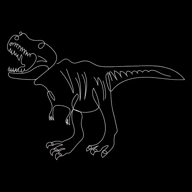 Lineart Dinosaurs, blanc