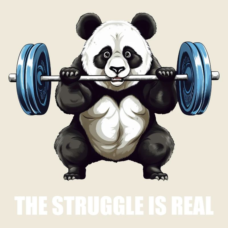 Panda Dumbbell Training Workout: the struggle is