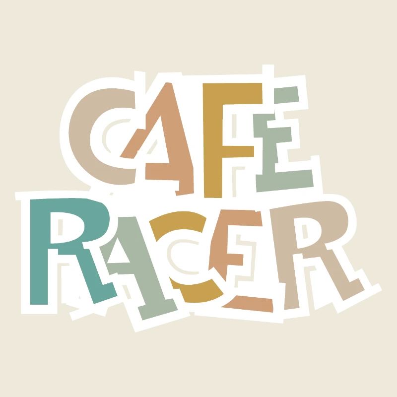 Caferacer retro motorcycle vintage biker icon logo
