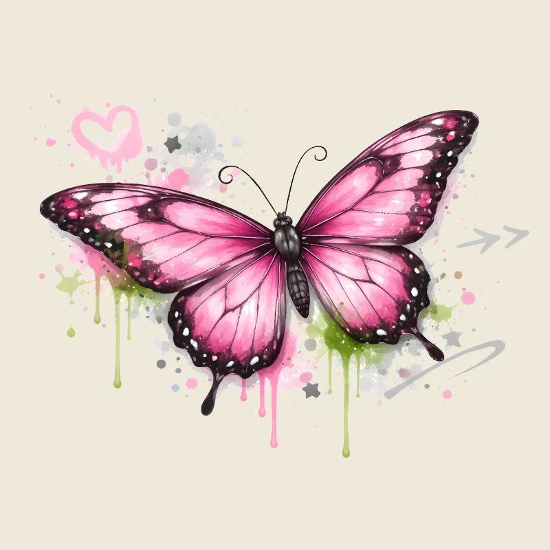 Art de rue graffiti papillon