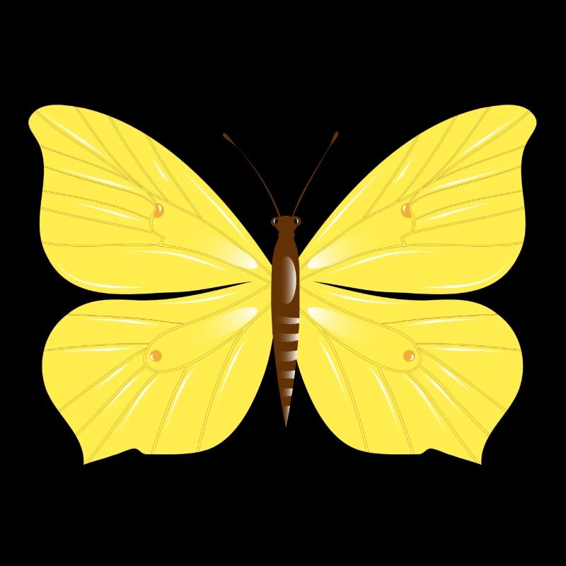 Papillon citron dessiné à la main