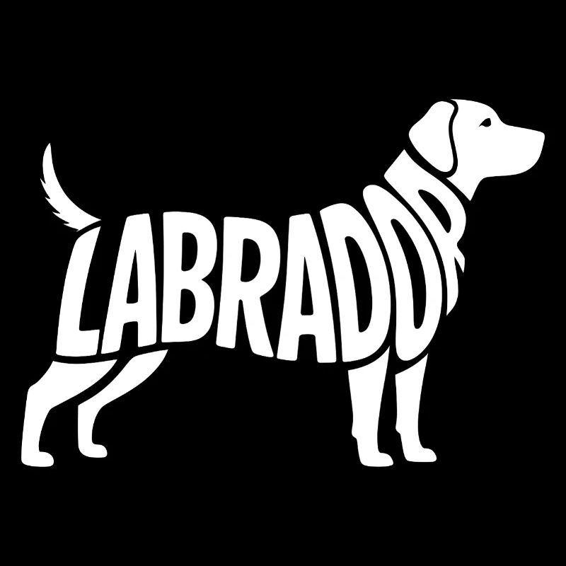 Labrador - Chien mignon Calligraphie Autocollant