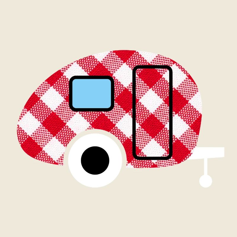 Caravan Caravan Checkered Check Pattern Camping Fan