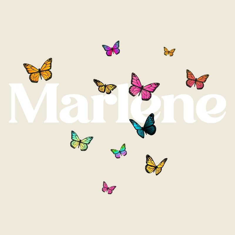 Schöner Mädchenname mit Schmetterlingen MARLENE