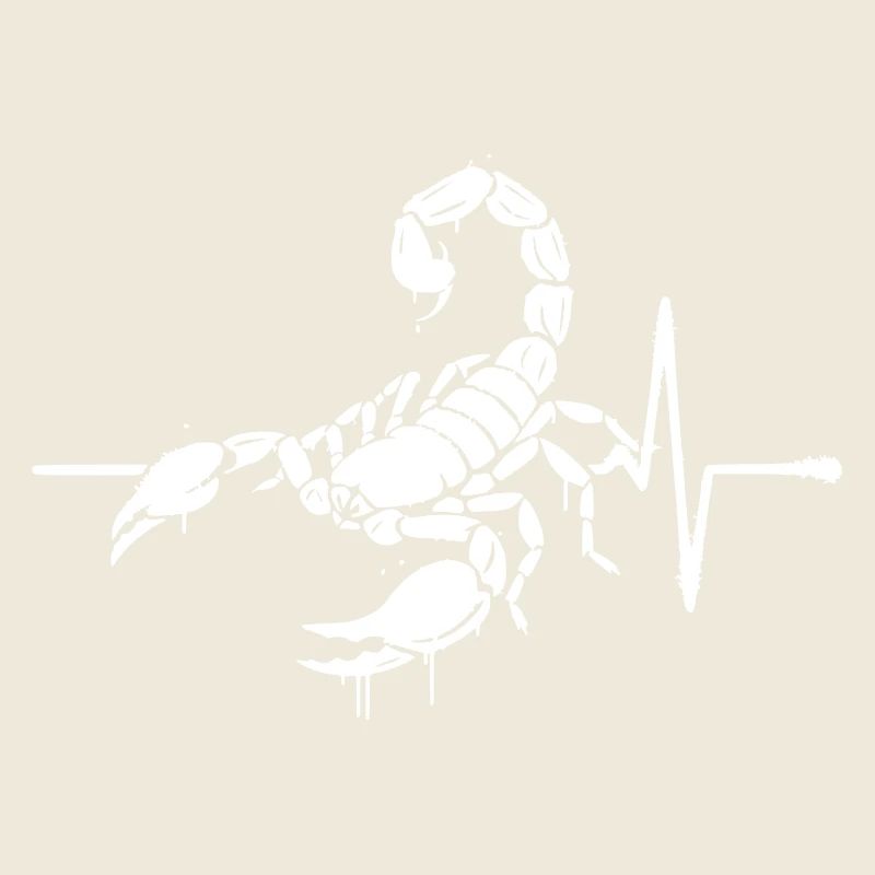 Scorpio Pulse Heartbeat Grunge Vector