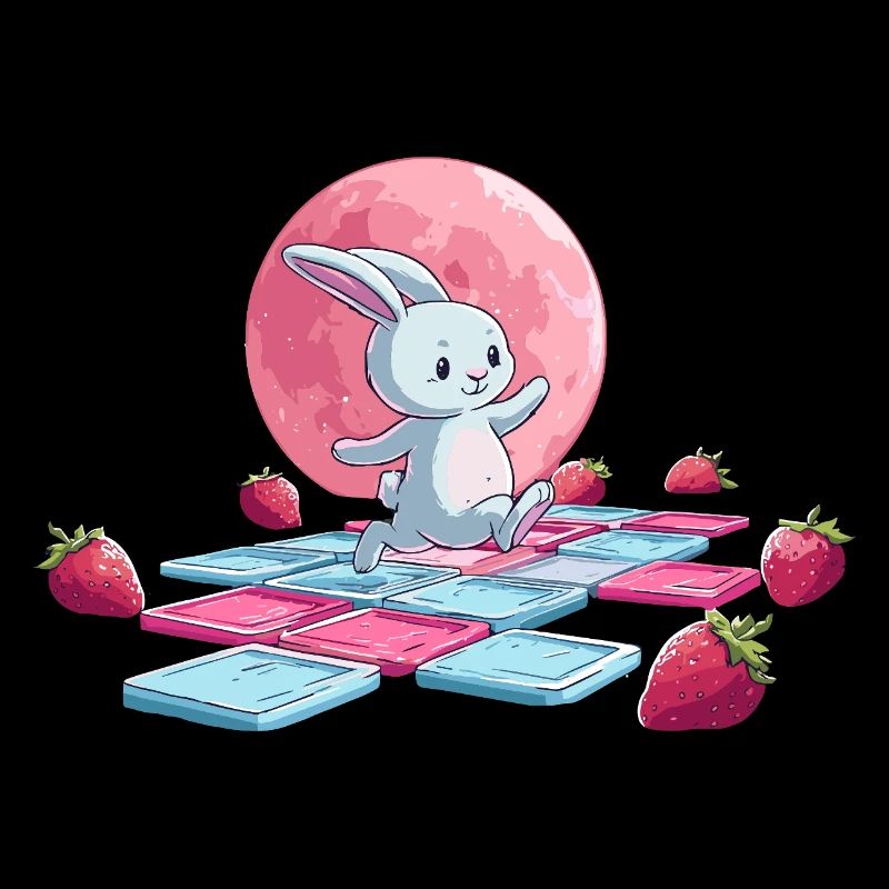 Hopping path on the pink moon