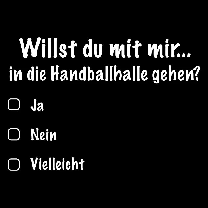 Handballdate Spruch Einladung (Weiß)