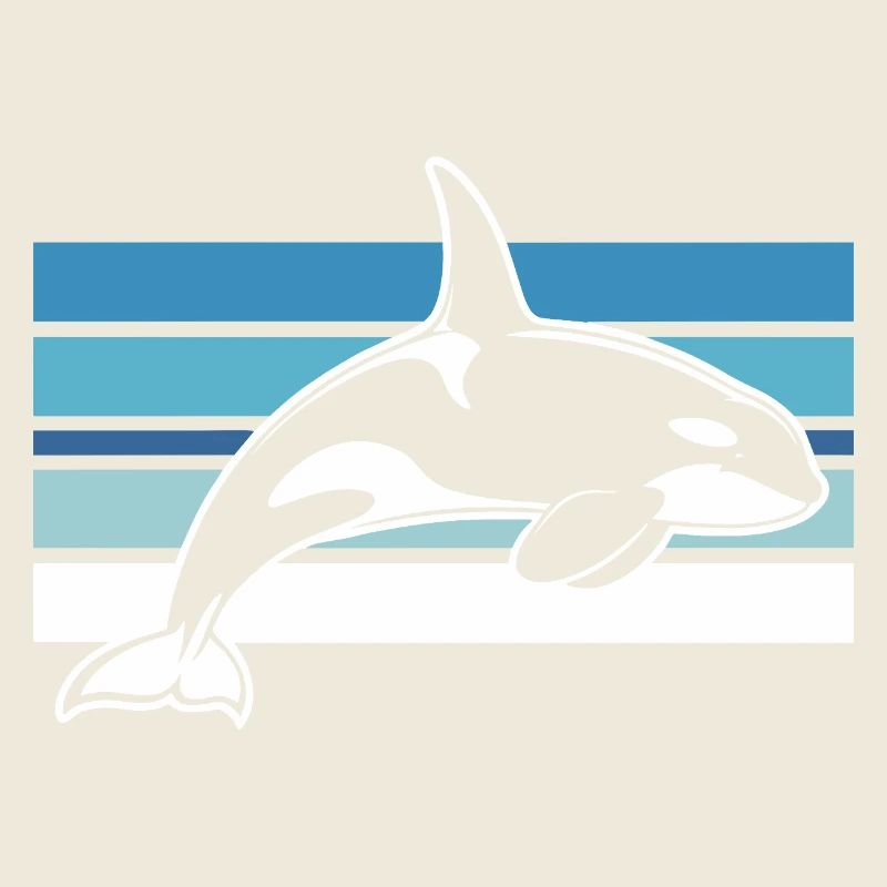 Orca im Ozeanstreifen