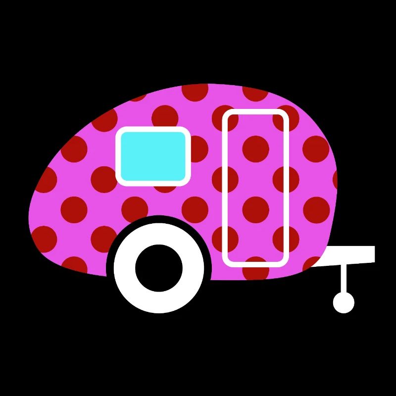 Caravan Van Life Retro Caravan Camper Dots Point
