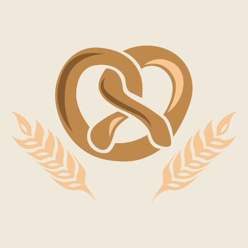 Logo de l’icône de l’icône de blé de céréales Baker Bakery