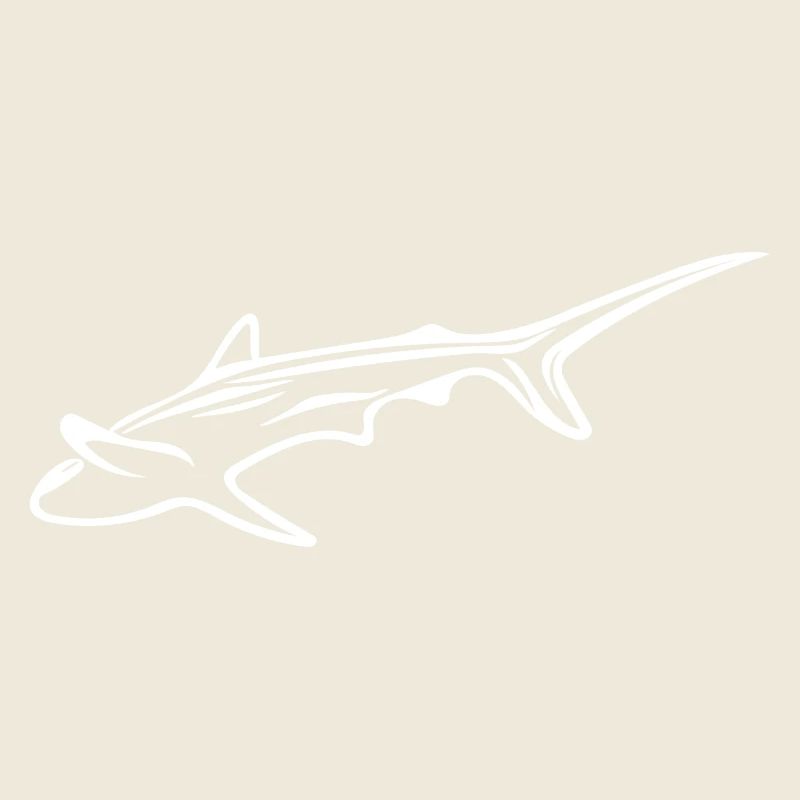 Elegant shark in drift current