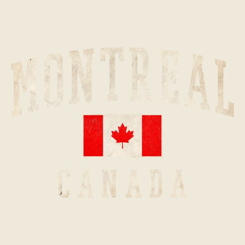 Montreal Canada Distressed Flag