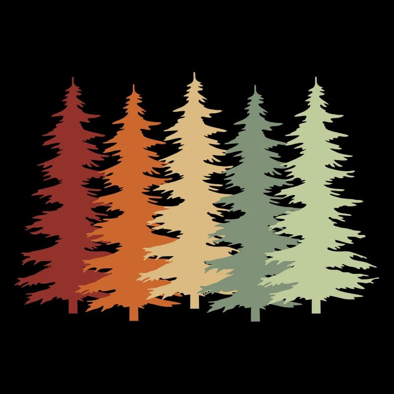 Baum Bäume Retro Wald