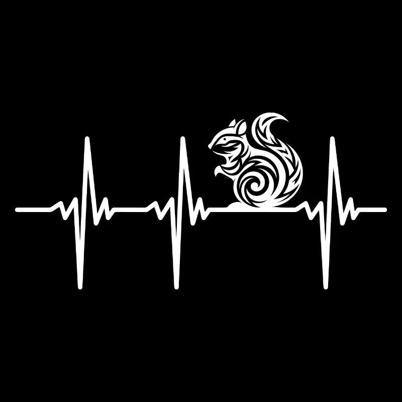 Heartbeat for little cute squirrels