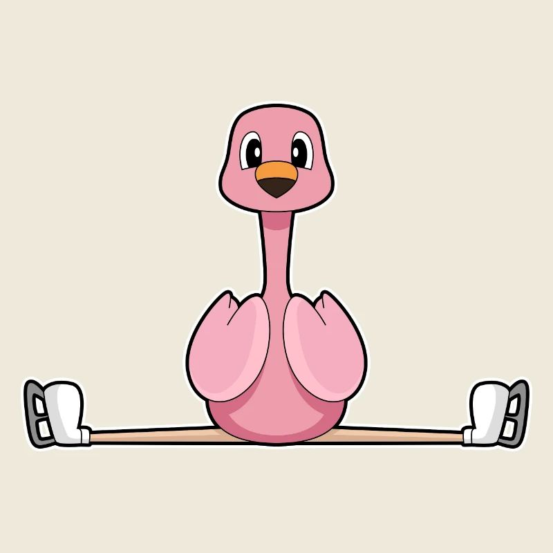 Flamingo patins à glace
