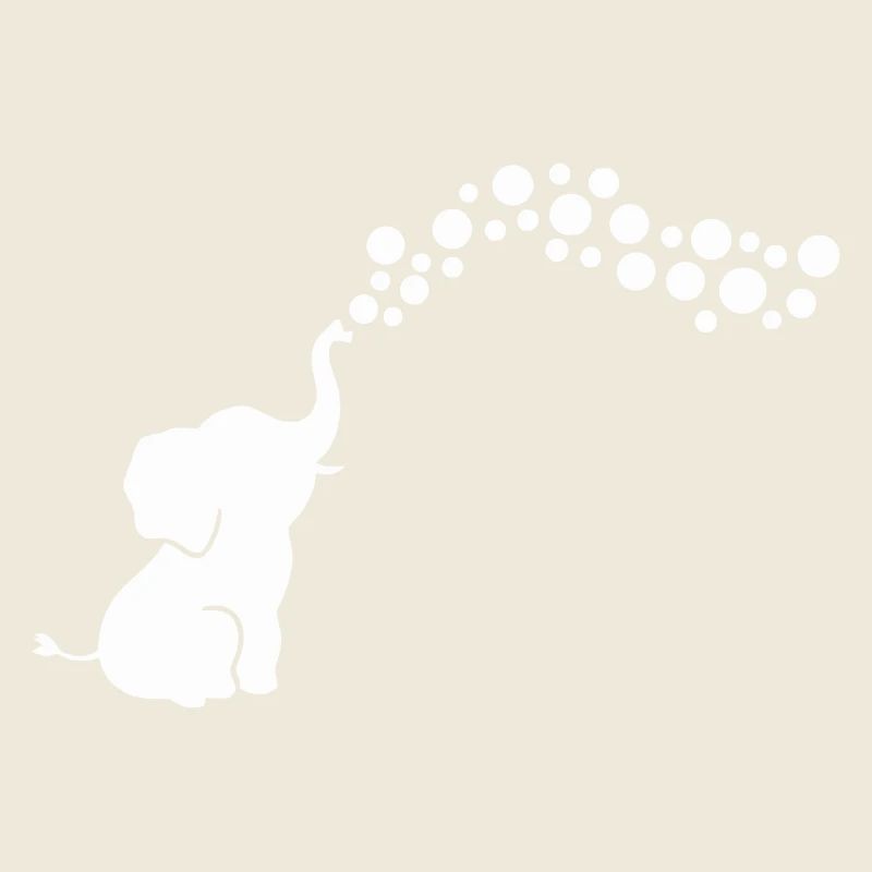 Playful Elephant Blowing Bubbles