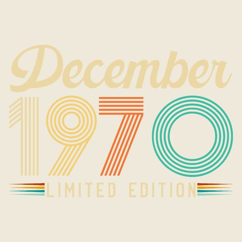 December 1970 Retro Vintage Birthday Gift
