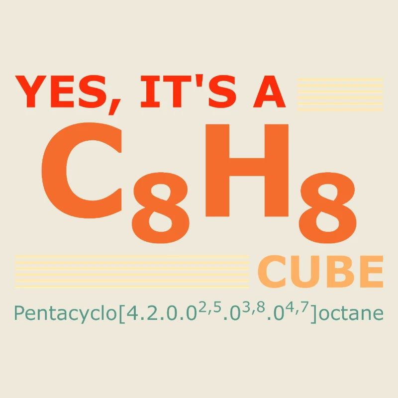 C8H8 Cubane – Yes it's a Cube retro Chemie