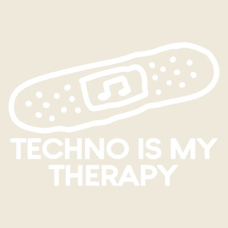 Techno is my Therapy Pflaster