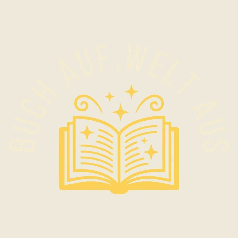 Buch auf Welt aus - Minimalistisches Bücherwurm De
