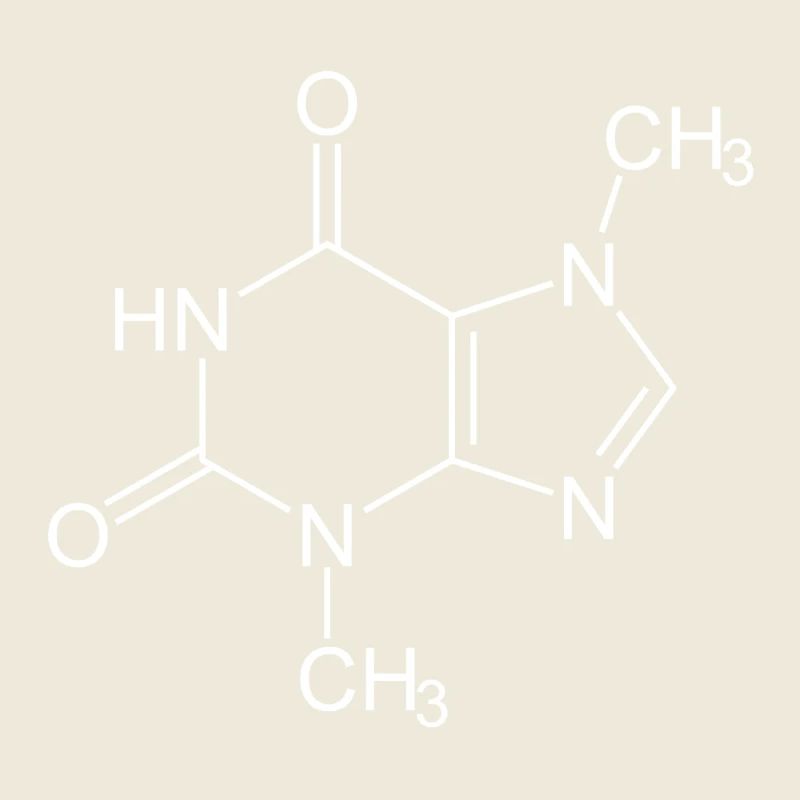 Théobromine formule structurelle de chocolat
