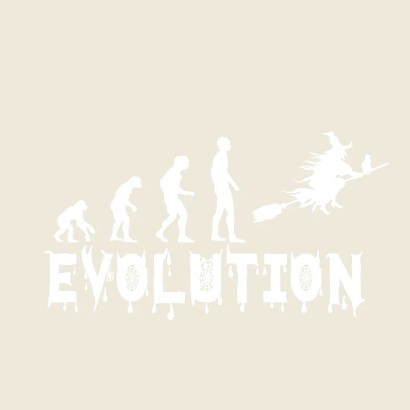 EVOLUTION HEXE Hexerei Zauberin Halloween Geschenk