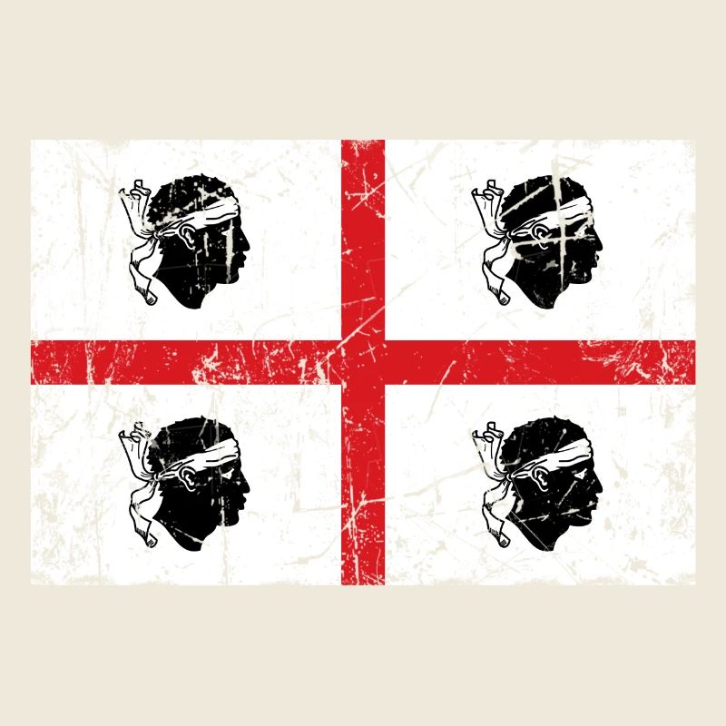 Sardinia flag vintage effect