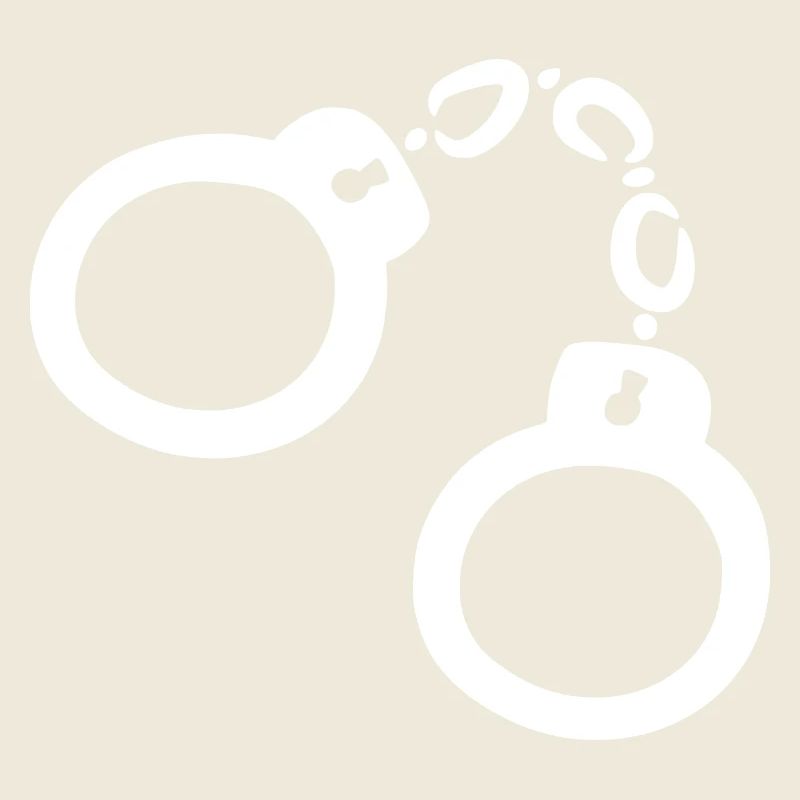 Handcuffs illustration vector white