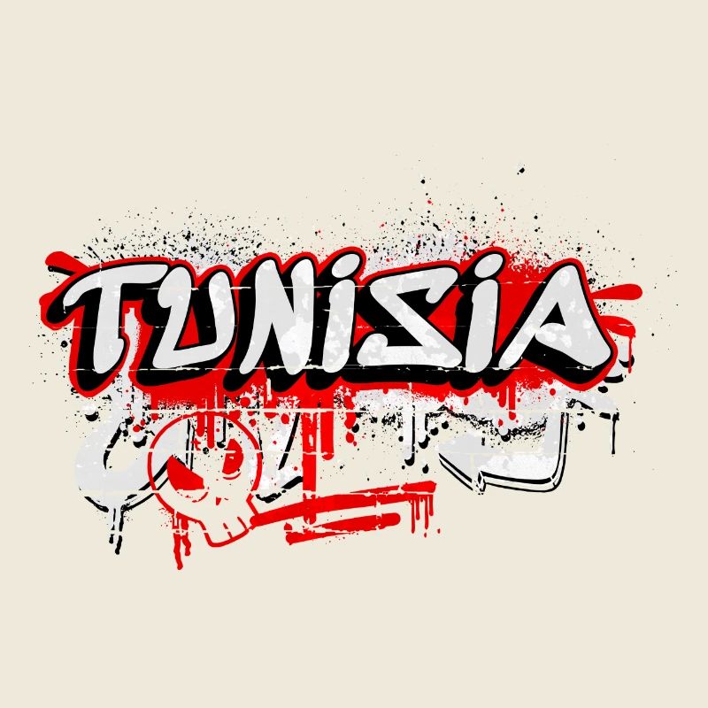 Tunisia graffiti flags design