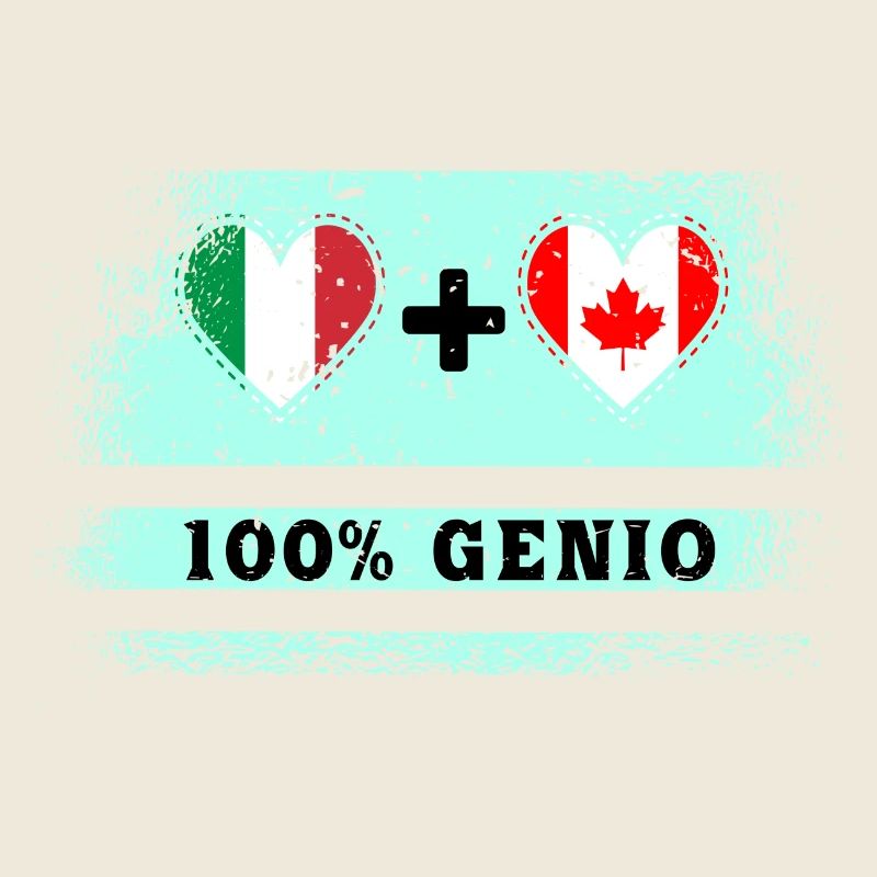Italie et Canada 100% drapeau de génie