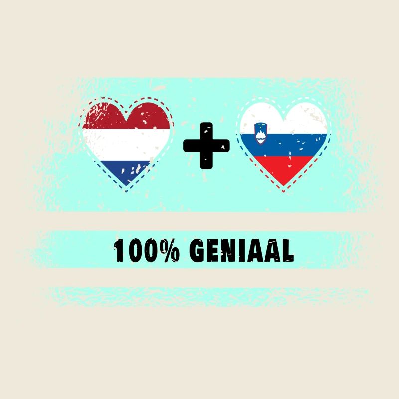Drapeau 100% Genius de la Slovénie et des Pays-Bas