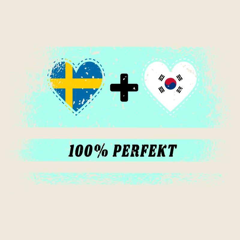 Corée du Sud et Suède 100% Parfait / Cadeau