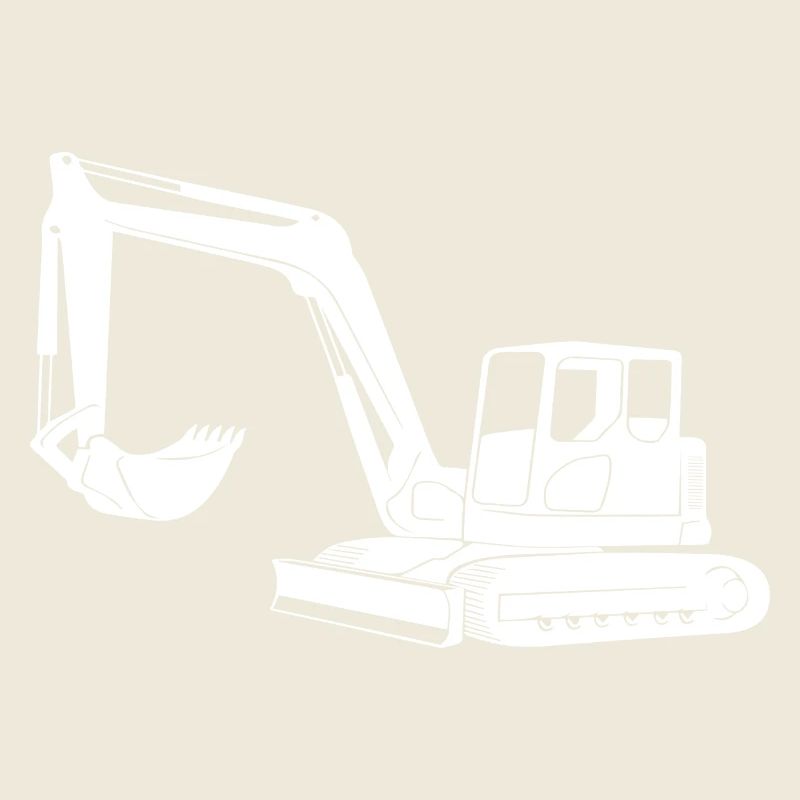 Baggerfahrer Silhouette - Baugeräteführer