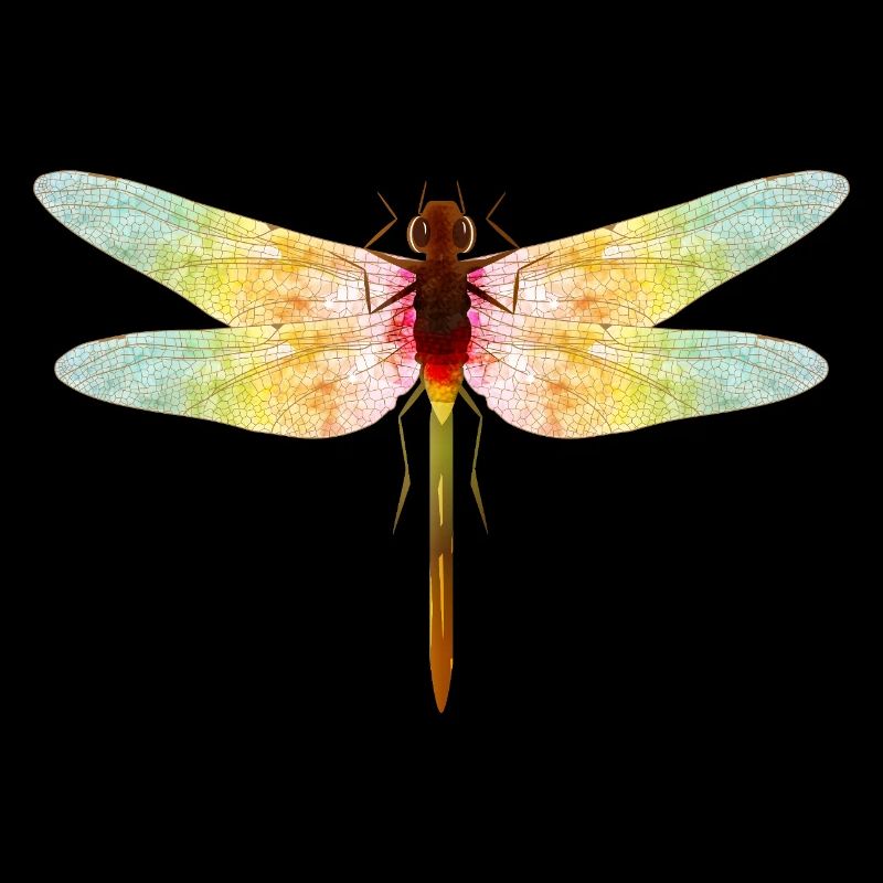 Iridescent Dragonfly – Filigree Insect Motif