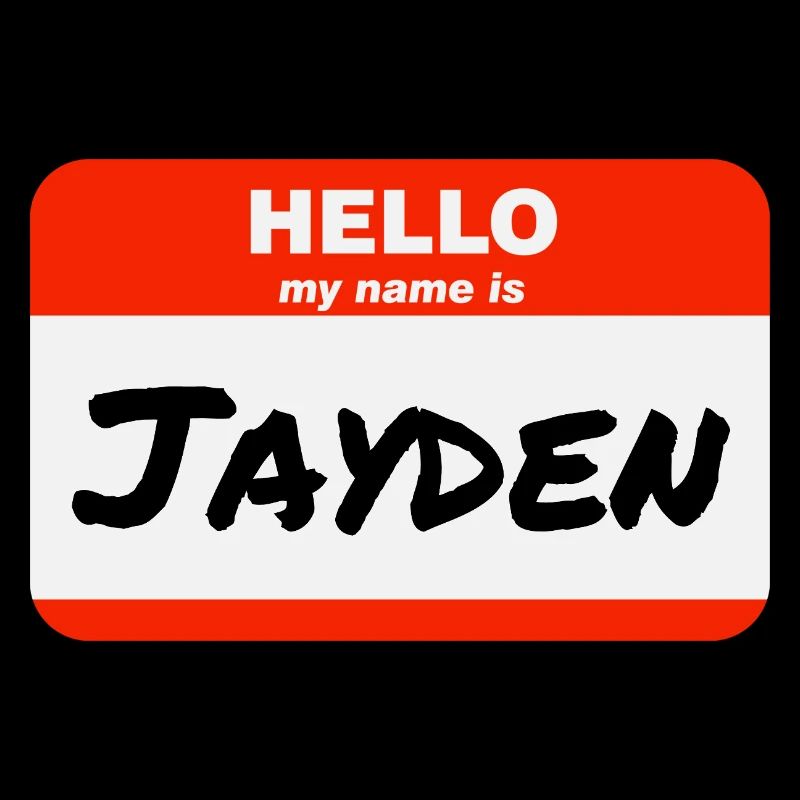Hello My Name Is Jayden Label Name Tag