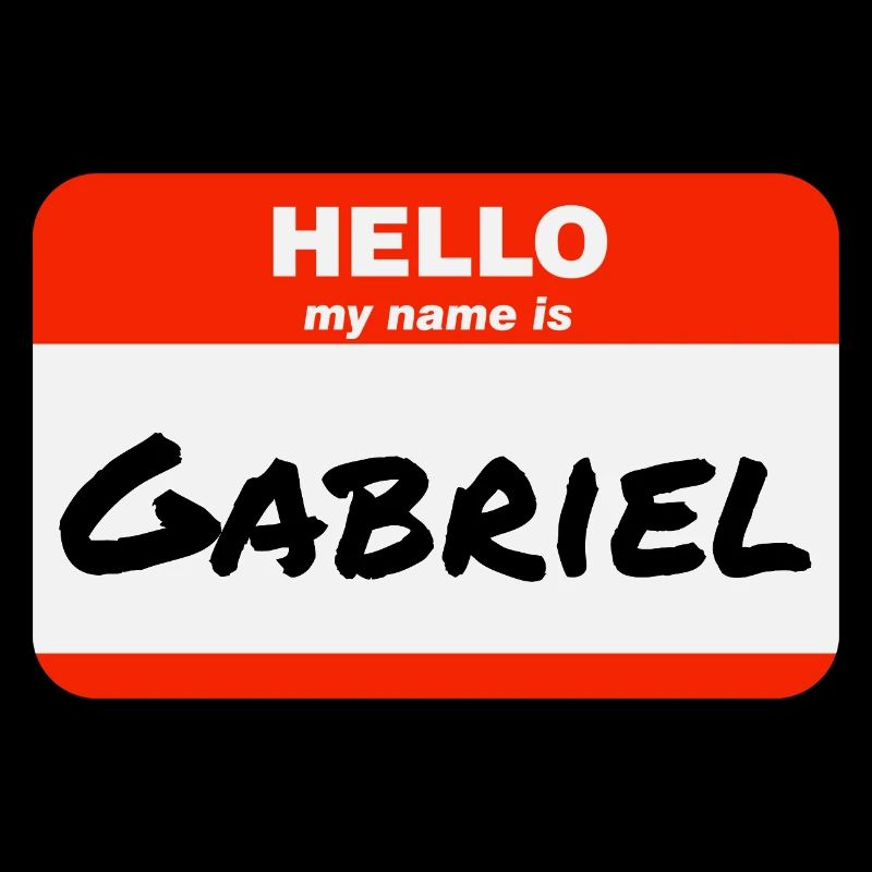 Hello My Name Is Gabriel Label Name Tag