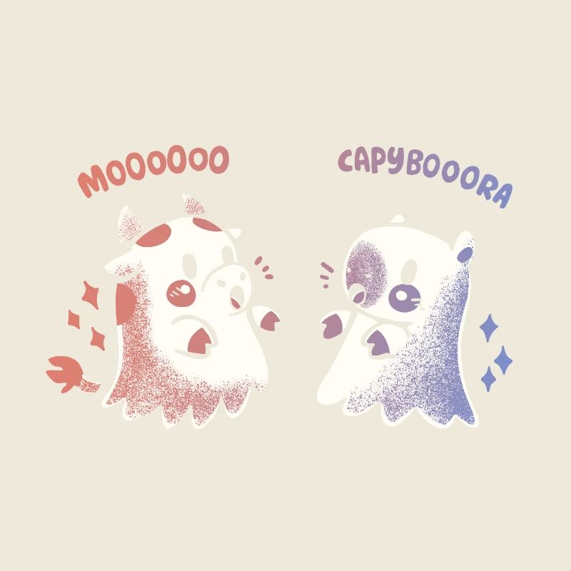 Effrayant Capy et vache