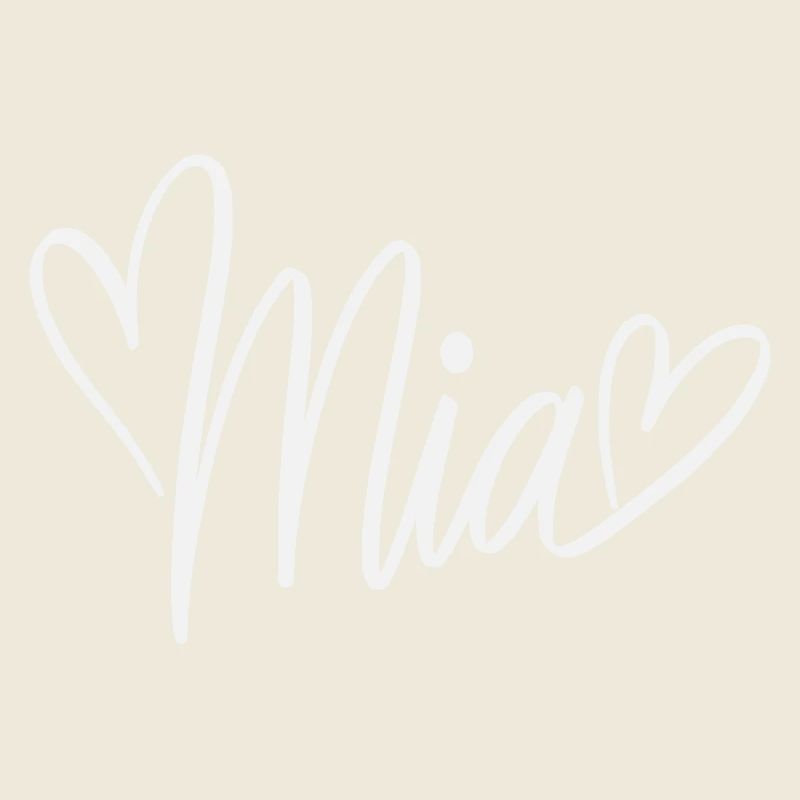 Mia Name Design with Hearts