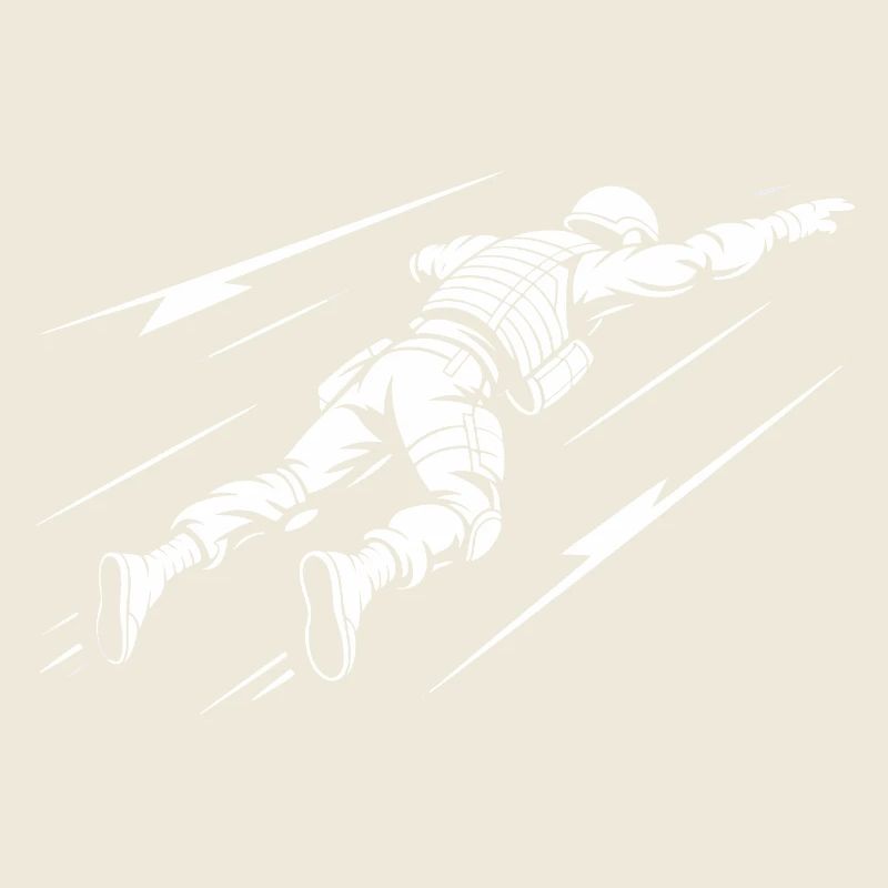 Astronaute en vol dans l'espace