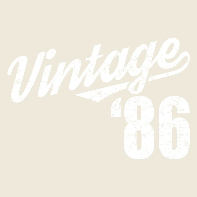 Vintage 86 Script Retro Design