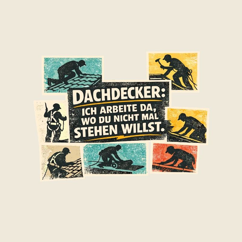 Dachdecker Spruch: Wo du nicht stehen willst