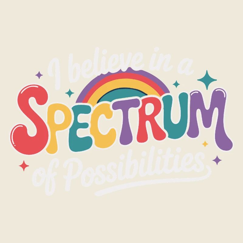 Autism Awareness Support rainbow