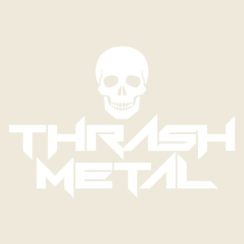 Logo du crâne métallique Thrash